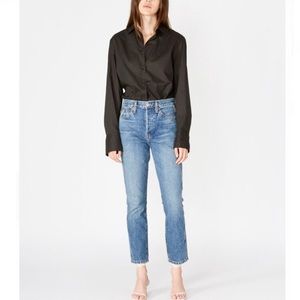 Re/done Originals Double Needle Crop Jeans